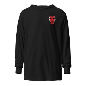 Red Cat Mask Hooded LS Tee